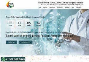 Global Meet on Internal, Critical Care and Emergency Medicine - Welcome to the Global Meet on Internal, Critical Care and Emergency Medicine (Critical Care Meet 2024) which will take place in Las Vegas, USA during April 25-26, 2024.