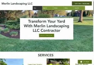 Screenshot of Merlin Landscaping LLC - Yard Maintenance