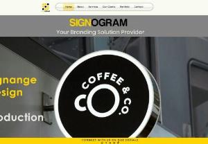 Signogram - Signogram is a  one stop Solution for your all your Branding needs. We offer a premium range of solutions from design, production to final implementation of Signanges, Corporate Branded Gift items, Digital Screens, Exhibition booths