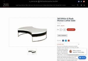 360 White Black Motion Coffee Table | Zilli Furniture - Experience modern elegance with the 360 White Black Motion Coffee Table from Zilli Furniture. Its unique design offers functional versatility and adds style to any living space.