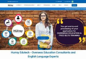 Overseas Education Consultants - Hurray Edutech - Hurray EduTech is a leading overseas education consultant, offering expert guidance and personalized solutions for students aspiring to study abroad. Our experts can assist you in preparing for IELTS, PTE, OET, and TOEFL exams. We deal in the UK, USA, Canada, Australia, Ireland, Germany, and New Zealand. Our experienced team assists you in choosing the right course, university, and country, ensuring a smooth and successful journey toward your international education goals.