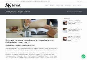 Clear your general queries about conveyance before visiting the best conveyancing lawyers Kolkata - After knowing about pleading and conveyance, its evident that you will want to know about drafting. Actually, these law terms are quite similar and a lot of people get confused. But dont worry, when RD Lawyers & Associates Advocate  Anulekha Maity (7003746750) is here you will get the right information and best legal guidance to make your legal journey easy and hassle-free. Here, you will meet experienced conveyancing  lawyers in Kolkata who will guide you with the best procedure...