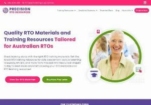 Precision RTO Resources - Precision RTO Resources is a leading Australian training material developer & publisher for the education & training sector, supporting TAFEs, universities, private RTOs, community colleges & other RTOs.  Our training resources & materials go through rigorous validation to ensure that the final products that you buy are of the highest quality & meet competency requirements.