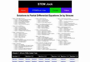 solutions to partial differential equations strauss - In Diamond Bar, CA, The STEM Jock offers engineering mathematics tutoring, computer science tutoring and more. To obtain service related details visit our site now.