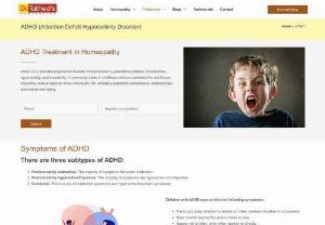 ADHD Treatment In Homeopathy - ADHD is a neurodevelopmental disorder characterized by persistent patterns of inattention, hyperactivity, and impulsivity. It commonly starts in childhood and can continue into adulthood, impacting various aspects of an individuals life, including academic performance, relationships, and overall well-being.