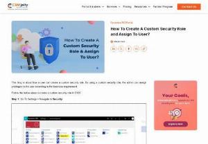 How To Create A Custom Security Role and Assign To User? - Learn how to create a custom security role and effortlessly assign it to users in this step-by-step guide.