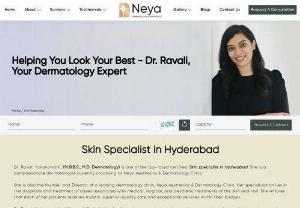 Skin Specialist in Hyderabad | Dermatologist in Hyderabad - Dermatologist in Hyderabad: Dr. Ravali Yalamanchili is the leading skin specialist in Hyderabad, offers skin & hair care treatments to improve your natural beauty.