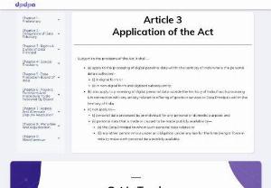 Application of the Act - dpdpa - Discover the extensive application of the Act under Section 1. Delve deeper into its implications and reach. Click here to expand your knowledge.