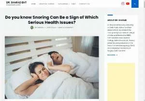 Screenshot of Snoring and Potential Health Risks