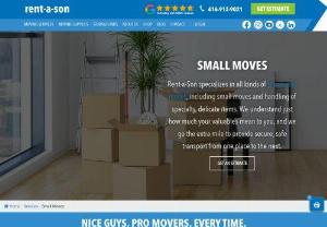 Small Moves Moving Company in Toronto, ON - Rent-a-Son is the best moving company in Toronto with specialized small job movers. Ask about state-to-state, apartment, and international moving services!