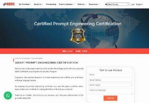 Globally valued Prompt Engineer Certification Program from GSDC! - Elevate your professional trajectory in the world of technology and AI with the esteemed GSDC Certified Prompt Engineer Certification Program.  The Certified Prompt Engineer Can validate your skills and make you resourceful when you are finding job opportunities or want to lead in projects in your existing organizations.   Enroll now and join the ranks of esteemed professionals driving innovation and excellence in prompt engineering. 