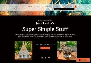 Jenny Lundine's Super Simple Stuff - Hand-crafted, nature-inspired epoxy resin art.  Encased flowers, metal chips and crystals.  Intricately designed decor pieces and amazing gift ideas.