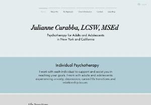 Julianne Curabba, LCSW - Individual teletherapy for adults and adolescents with anxiety, depression, life transitions and relationship issues