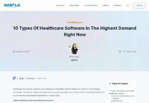 Types of Healthcare Software in the Highest Demand - In this blog, we are discussing different types of healthcare software and why hospitals and other healthcare businesses should invest in healthcare software development.