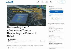 Ecommerce development company on new and emerging ecommerce trends - Here’s a blog that gives insights into what’s happening in ecommerce and how seeking ecommerce development services can help you make your business future-proof.