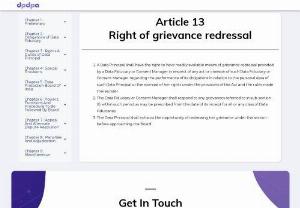 Right Of Grievance Redressal in digital personal data protection -  Stay informed, protect your data - dpdpa.co.in explains the Right of Grievance Redressal for a secure online experience. There&#039;s a lot more to know about DPDPA.