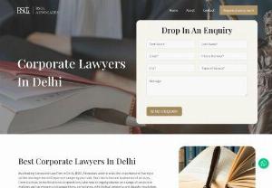 Corporate Lawyers in Delhi - BSGL Advocates is a leading corporate law firm based in Delhi, specializing in providing comprehensive legal solutions to businesses. With a team of highly skilled and experienced corporate lawyers, we offer expert advice and representation in various areas including mergers and acquisitions, corporate governance, contract negotiations, intellectual property rights, and dispute resolution. Our client-centric approach ensures personalized attention and tailored strategies to meet the...