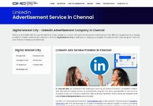 Linkedin Ads Service - Digital Market City - Linkedin Advertisement Company in Chennai Welcome to Linkedin Ads, the premier platform for job seekers to connect with potential employers and showcase their skills and experiences. As a leading provider of Linkedin advertisement services in Chennai, Digital Market City is dedicated to helping you navigate the world of online advertising and maximize your chances of finding your dream job.
