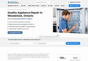 Appliance Repair Expert in Woodstock - Appliance Repair Expert provides dependable appliance service. There is no appliance repair problem too big for the team of certified, experienced technicians at Appliance Repair Expert in Woodstock. Let our team of certified and experienced technicians put their expertise to work for your today.  Get professional assistance from an Appliance Repair Expert in Woodstock and stop worrying about broken appliances!
