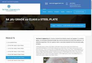 ASTM A387 Grade 22 Class 2 Steel Plate Exporters in India - ASTM A387 Gr 22-2 and ASME SA387-22-2 steel have excellent weldability. These sorts of steel are only utilized in electric boilers, utilized in weighing vessels and channels to move hot liquids, and have excellent performance even at high and low temperatures. The items are delivered reliably and reliably. Moly SA387 stainless steel plate is widely utilized in spinning and oil and gas control systems within the working environment to personally understand the essential characteristics...