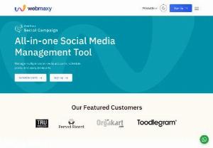 All-in-one Social Media Management Tool - Manage multiple social media accounts, schedule posts, and analyze reports.
