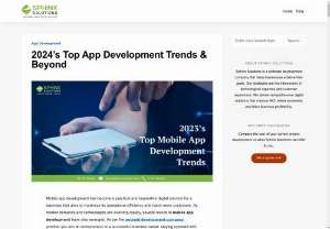 2023’s Top App Development Trends & Beyond - New mobile app trends bring more possibilities to businesses. Read the blog to know top trending apps & how they & are evolving the digital landscape.