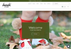 Bambi & Moss - Bambi & Moss is an online store that stocks Spanish Children's shoes, as well as our own brand of socks + tights.