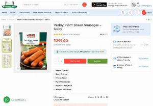 Buy Veg Sausage, Vegan Sausage, Plant Based Sausage at Best Price - Vezlay Foods present a tasty and nutritious vegetarian foodstuffs, premium quality and terrific in taste. Plant Based Sausage Spicy can be prepared in different recipes as per choice and taste of your and your family.