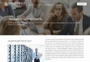 Best Managed IT Services Toronto - Synergy IT Solutions offers Managed IT Services, Managed IT Support, Network Support Services, Network Audit Services, Managed Cloud Services, Disaster Recovery Services and many more IT Services.