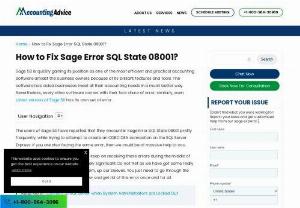 Sage Error SQL State 08001 - The Sage Error SQL State 08001 is a specific error code that you may encounter while using your Sage software. It is associated with the connection to your database, indicating a failure to establish or maintain a connection between the Sage application and the underlying database server. 