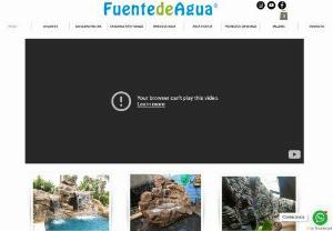 FUENTEDEAGUA - We manufacture all types of water fountains, artificial waterfalls, water walls, pools, artificial lagoons, aquariums, fictitious rock, fake rock, molds and artistic die-casting.