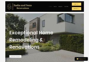 Sasha and Sons Renovations - Let us create a space you adore! Sasha and Sons Renovation is an Experienced and Professional Remodeler in North Georgia. Kitchen, Bath, Basement and Entire Home Renovations. Exterior upgrades including Decks, Siding, Window and Doors. Contact us for a free consultation and quote.