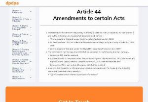 Central Government&#039;s Amendments to Certain Acts - dpdpa.co.in - It&#039;s all about the amendments to certain acts that is made by the central government in order to be more effective.