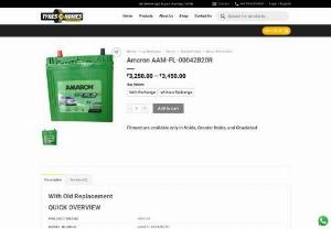 Car Battery Online In Noida Amaron AAM-FL-00042B20R - Looking for a reliable car battery online in Noida? Look no further than TYRESatHOMES! Product: Amaron AAM-FL-00042B20R Car Battery Key Features: Brand: Amaron Type: Four-Wheeler Battery Capacity: 42Ah Warranty: 24 Months Free Replacement Why Choose TYRESatHOMES? Convenience: No more trips to battery shops. Order from home and get doorstep.