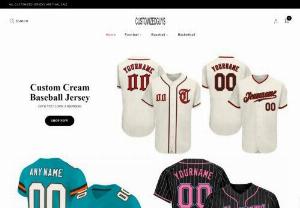 Custom Jerseys - Create your own custom jersey by choosing the design, colors on Customized Guys. Make team uniform with name, number, team name and logo.