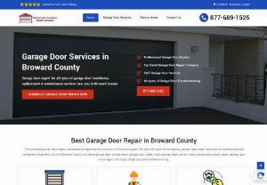 Garage Door Services in Broward County - Broward Garage Door are among the top garage door companies in Broward County. They offer a variety of garage repair and replacement services for doors. Their garage door services broward county technicians are experts in replacing garage door springs and can provide the top-quality results for the repair of your garage doors that operate more smoothly over a long time.