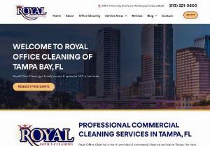 Royal Office Cleaning - Royal Office Cleaning Inc is a trusted provider of janitorial cleaning services in Tampa, FL. With our exceptional expertise and state-of-the-art equipment, we ensure spotless and hygienic workplaces. If you need commercial cleaning services, you can rely on us. Get in touch with us: Name: Royal Office Cleaning INC. Address: 5401 W Kennedy Blvd Suite 100 Tampa, Florida 33609  Phone No: 8132210600