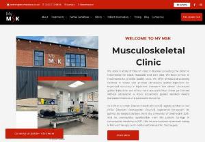 MYMSKweb - We are a Pain Clinic in Burnley, Lancashire treating with musculoskeletal issues. We offer Osteopathy and injections as ways to treat various painful conditions to help patients of all ages. We have a state-of-the-art clinic in Burnley providing the latest in treatments for back, muscular and joint pain. We offer treatments including Cortisone Injections, Hyaluronic Acid Injections, Arthrosamid, Prolotherapy, PRP, etc.