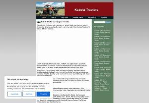 Kubota Tractors and Agricultural Machinery - Complete Guide to Kubota Tractors, Construction, Parts, Engines, Excavators etc
