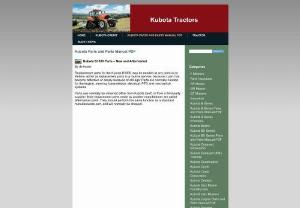 Kubota Tractor Parts - Kubota Parts Category Listing