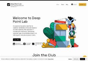 Deep Point Lab - We specialize in developing websites, apps, handling Wordpress, and offering tech consultancy to our clients.