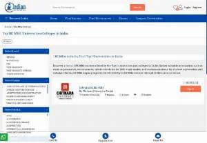 Screenshot of Study BE MBA Courses In India