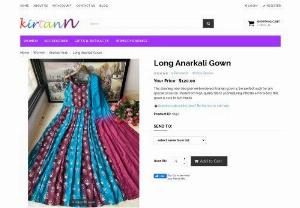 Long Anarkali Gown - Elevate your party look with our stunning long Anarkali gown. Featuring a beautiful and colorful design, this dress is perfect for any occasion.