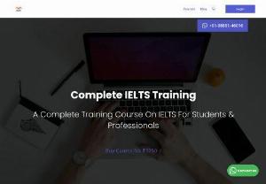 Complete IELTS training course - ROMA BDS EDTECH PVT LTD is the best choice whether it is IELTS or Study Visa you get the best services over here. Personally, Dr. Roma teaching IELTS for the past 14 + years and has taught students from all over the country. Dr. Roma offers  IELTS Online coaching by an expert IELTS online trainer. A Complete Course On IELTS For Students &amp; Professionals. Perfect choice for Complete IELTS Training course.