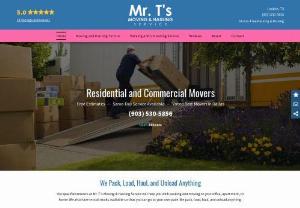 Mr. T's Moving & Hauling - Moving Company in Tyler, TX || Address: 3243 W Gentry Pkwy, Tyler, TX 75702, USA || Phone: 903-530-5856