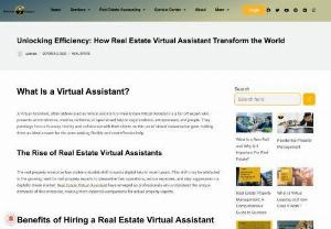 Unlocking Efficiency: How Real Estate Virtual Assistant Transform the World - Discover how a Real Estate Virtual Assistant can supercharge your business. Get more done, stress less, and close deals faster. Click to learn