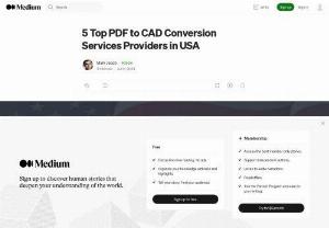 5 Top PDF to CAD Conversion Services Providers in USA - Are you looking for the Top PDF to CAD Conversion Services Providers in USA? Here is the full list of leading PDF to AutoCAD Conversion Services Providers companies. Lots of companies and experts use special services that are good at changing PDF to CAD files to make sure the changes are really good quality.