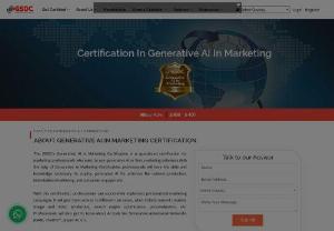Certified Generative AI In Marketing From GSDC - The GSDC&#039;s Generative AI in Marketing Certification is a specialized certification for marketing professionals who want to use generative AI in their marketing initiatives.With the help of Generative AI Marketing Certification, professionals will have the skills and knowledge necessary to employ generative AI for activities like content production, individualized marketing, and consumer engagement. 