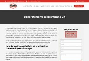 Concrete Contractors Vienna VA | Your Local Concrete Experts | Free Estimate - Are you looking for trusted Concrete Contractors Vienna VA? People recommend A1 Masonry Contractors as we are the ideal choice for companies in the region.