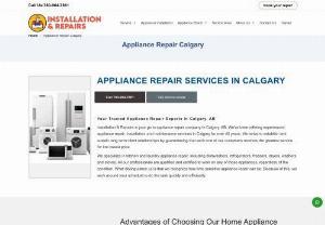 Appliance Repair Calgary - Installation to Repairs is your one-stop solution for all your appliance needs. Our expert technicians are dedicated to ensuring your appliances run smoothly, whether it's a new installation or a much-needed repair. We understand the importance of well-functioning appliances in your daily life, and our team is committed to providing top-notch service. When you choose us, you can trust that your appliances will be installed with precision and repaired with expertise, ensuring...